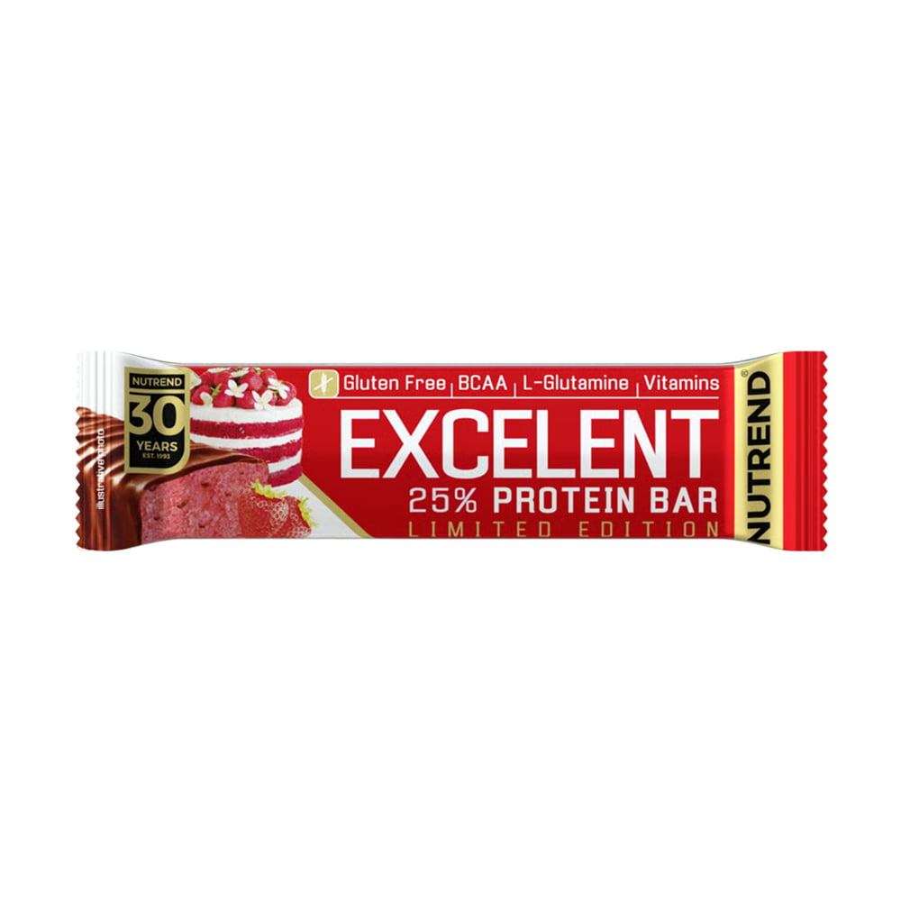 Протеїновий батончик Nutrend Excelent 25% Protein Bar Полуничний торт, 85 г